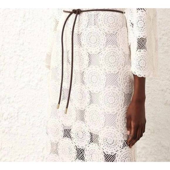 NEW ZIMMERMANN junie lace midi dress in ivory - Picture 2 of 5